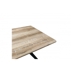 Τραπέζι Ezali pakoworld sonoma mdf με μαύρα μεταλλικά πόδια 140x80x75εκ