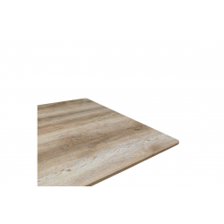 Τραπέζι Aragne pakoworld sonoma mdf με μαύρα μεταλλικά πόδια 160x90x75εκ