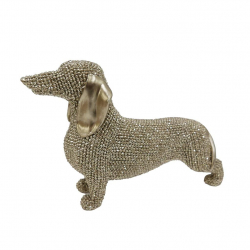 ΦΙΓΟΥΡΑ ΣΚΥΛΟΣ ΧΡΥΣΟΣ DACHSHUND ΠΟΛΥΡΕΖ. 18,5Χ5,8Χ11,9ΕΚ