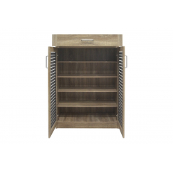 Παπουτσοθήκη-ντουλάπι Sante pakoworld 20 ζεύγων σε sonoma-ανθρακί απόχρωση 80x37x123εκ