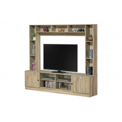 Σύνθετο σαλονιού Ambera pakoworld σε sonoma απόχρωση 200x40x171.5εκ