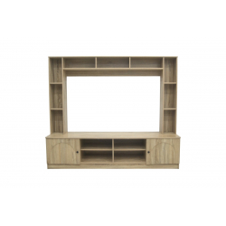 Σύνθετο σαλονιού Ambera pakoworld σε sonoma απόχρωση 200x40x171.5εκ