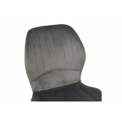 Καρέκλα Jelour pakoworld βελούδο σε ανθρακι απόχρωση 46.5x60x84εκ