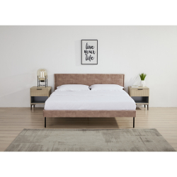 SOFI ΚΡΕΒΑΤΙ ΔΙΠΛΟ ΥΦΑΣΜΑ ΜΠΕΖ 167,5x211x32cm