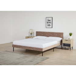 SOFI ΚΡΕΒΑΤΙ ΔΙΠΛΟ ΥΦΑΣΜΑ ΜΠΕΖ 167,5x211x32cm