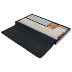 ROSSI ΚΡΕΒΑΤΙ ΔΙΠΛΟ ΥΦΑΣΜΑ ΓΚΡΙ 165X218X103cm