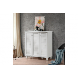 Παπουτσοθήκη-ντουλάπι Santo pakoworld 16 ζεύγων σε λευκή απόχρωση 89.5x34.5x91.5εκ