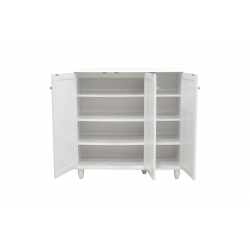 Παπουτσοθήκη-ντουλάπι Santo pakoworld 16 ζεύγων σε λευκή απόχρωση 89.5x34.5x91.5εκ