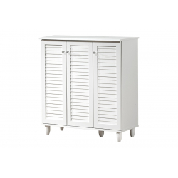 Παπουτσοθήκη-ντουλάπι Santo pakoworld 16 ζεύγων σε λευκή απόχρωση 89.5x34.5x91.5εκ