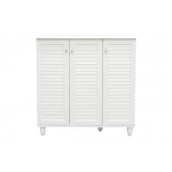 Παπουτσοθήκη-ντουλάπι Santo pakoworld 16 ζεύγων σε λευκή απόχρωση 89.5x34.5x91.5εκ