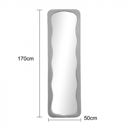 Καθρέπτης με ράφι Mensola pakoworld mdf σε φυσική απόχρωση 45.7x12.7x76.2εκ