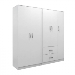 Ντουλάπα πεντάφυλλη Lego I pakoworld λευκή 170x42x180εκ