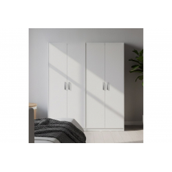 Ντουλάπα τετράφυλλη Lego Ι pakoworld λευκή 160x42x180εκ