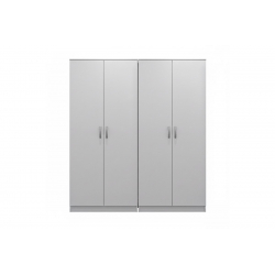 Ντουλάπα τετράφυλλη Lego Ι pakoworld λευκή 160x42x180εκ