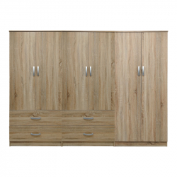 Ντουλάπα εξάφυλλη Lego pakoworld sonoma 240x42x180εκ