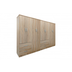 Ντουλάπα οχτάφυλλη Lego pakoworld sonoma 241x42x181εκ