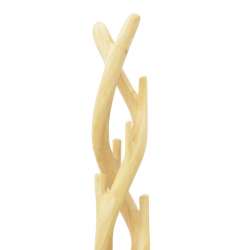 Κρεμάστρα επιδαπέδια Gantou pakoworld suar ξύλο σε φυσική απόχρωση 40x40x200εκ