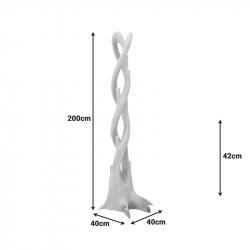 Κρεμάστρα επιδαπέδια Gantou pakoworld suar ξύλο σε φυσική απόχρωση 40x40x200εκ