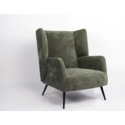 Πολυθρόνα ArteLibre NORA Πράσινο Ύφασμα/Μέταλλο 100x80x89cm