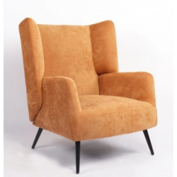 Πολυθρόνα ArteLibre NORA Πορτοκαλί Ύφασμα/Μέταλλο 100x80x89cm
