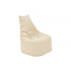 Πουφ πολυθρόνα Norm PRO pakoworld αδιάβροχο μπεζ 65x65x80εκ