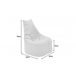 Πουφ πολυθρόνα Norm PRO pakoworld αδιάβροχο μπεζ 65x65x80εκ