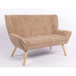 Καναπές ArteLibre NESTO Καφέ Ανοιχτό Ύφασμα/Ξύλο 86x126x78cm