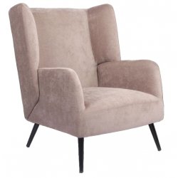 Πολυθρόνα ArteLibre NORA Καφέ Ανοιχτό Ύφασμα/Μέταλλο 100x80x89cm