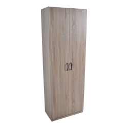 ΠΑΠΟΥΤΣΟΘΗΚΗ ΝΤΟΥΛΑΠΑ ΞΥΛΙΝΗ ΜΕ ΔΥΟ ΠΟΡΤΕΣ ΚΑΙ ΕΝΝΕΑ ΡΑΦΙΑ ΣΕ ΦΥΣΙΚΟ ΧΡΩΜΑ 60x35x173εκ. ANKOR