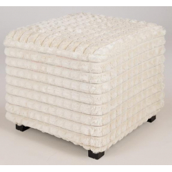 ΣΚΑΜΠΟ ΒΕΛΟΥΔΟ ΛΕΥΚΟ ΞΥΛΙΝΑ ΠΟΔΙΑ 42x42x40cm