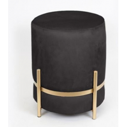 ΣΚΑΜΠΟ ΒΕΛΟΥΔΟ ΜΑΥΡΟ ΜΕΤΑΛΛΙΚΑ ΠΟΔΙΑ ΧΡΥΣΑ 36x36x42cm