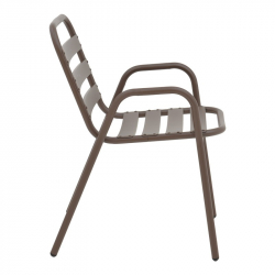 Τραπεζαρία Valor-Sussie pakoworld 5τεμ μέταλλο καφέ-γυαλί 110x60x70εκ