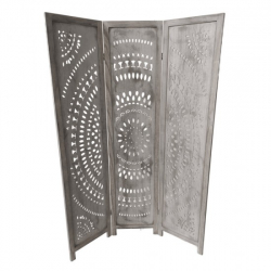 ΔΙΑΚΟΣΜΗΤΙΚΟ ΠΑΡΑΒΑΝ 3ΦΥΛΛΟ ΓΚΡΙ ΑΝΤΙΚΕ 120X170cm