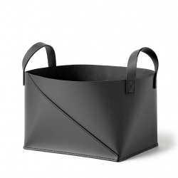 ΤΣΑΝΤΑ ΜΕ ΛΑΒΕΣ ΣΚΟΥΡΑ ΓΚΡΙ ΔΕΡΜΑΤΙΝΗ 32Χ22Χ24ΕΚ