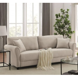 BRITAIN Καναπές 3-θέσιος Σαλονιού - Καθιστικού, Ύφασμα Μπεζ