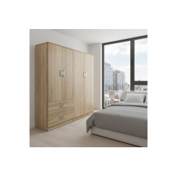 Ντουλάπα τετράφυλλη Lego pakoworld sonoma 160x42x180εκ