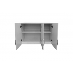 Ντουλάπα τρίφυλλη με 2 συρτάρια και πατάρι Lego pakoworld σε λευκή απόχρωση 90x42x240εκ