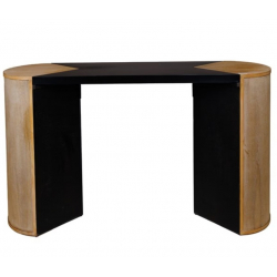 ΚΟΝΣΟΛΑ ΜΕΤΑΛΛΙΚΗ - ΞΥΛΙΝΗ ΜΑΥΡΗ - NATURAL 140x40.5x81cm