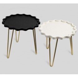 S/2 ΤΡΑΠΕΖΙ BOHΘΗΤΙΚΟ ΞΥΛΟ ΛΕΥΚΟ-ΜΑΥΡΟ-ΦΥΣΙΚΟ 48x48x47cm/ 40x40x39.5cm