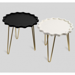 S/2 ΤΡΑΠΕΖΙ BOHΘΗΤΙΚΟ ΞΥΛΟ ΛΕΥΚΟ-ΜΑΥΡΟ-ΦΥΣΙΚΟ 48x48x47cm/ 40x40x39.5cm