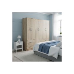 Ντουλάπα εξάφυλλη Lego pakoworld Sonoma 200.5x42x180εκ