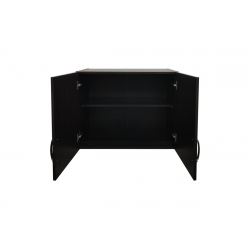 Ντουλάπα δίφυλλη με 2 συρτάρια και πατάρι Lego pakoworld σε wenge απόχρωση 80x42x240εκ