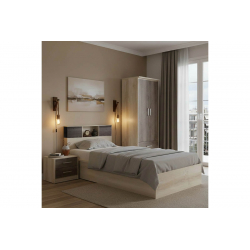 Σετ Κρεβατοκάμαρας Olympus Castillo Toro με Κρεβάτι 120x200εκ Σετ 3τεμ