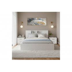 Σετ Κρεβατοκάμαρας Olympus White με Κρεβάτι 140x200εκ Σετ 3τεμ