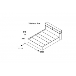 Σετ Κρεβατοκάμαρας Olympus White με Κρεβάτι 140x200εκ Σετ 3τεμ