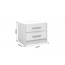 Σετ Κρεβατοκάμαρας Olympus White με Κρεβάτι 140x200εκ Σετ 3τεμ