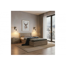 Σετ Κρεβατοκάμαρας Olympus Sonoma με Κρεβάτι 100x200εκ Σετ 2τεμ