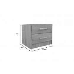 Σετ Κρεβατοκάμαρας Olympus Sonoma με Κρεβάτι 100x200εκ Σετ 2τεμ