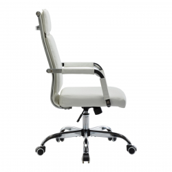 Καρέκλα γραφείου διευθυντη Mavel pakoworld PU λευκό 55x62x100-110εκ