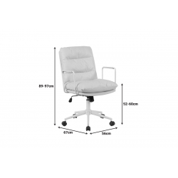 Καρέκλα γραφείου διευθυντη Kreno pakoworld PES γκρι 56x67x89-97εκ